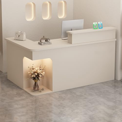 TUPAFJU Kleine rezeptionstheken,Empfangstheke,verkaufstheke,empfangstresen,Reception Desk,tresen,kassentisch,messetheke,bartheke,bürotheke rezeption Tisch,Moderne rezeptionstheken,rezeptionsmöbe(A1)