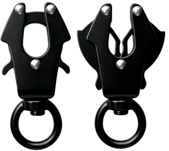 ETIALURE 2 Stück Frosch Clip Karabiner Hundeleine, 360 Grad Drehbarem Hundeleine Schnallen, Schnellverschluss Hundesicherheitsclip zum Verbinden von Haustierhalsbändern (Rund × 2)