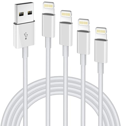 iPhone Charger Cable 4Pack1.8M MFi Certified USB iPhone Fast Charging Cable | Apple Charger Compatible with iPhone 14 13 12 11 XS XR X Pro Max Mini 8 7 6S 6 Plus 5S iPad iPod