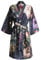 ESSENZA Kimono Fleur Nightblue, S, 100% Baumwollsatin, Blumen Pfingstrosen Tulpen