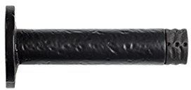 Door Stop Cylinder with Rose 90mm in Black Antique FF23