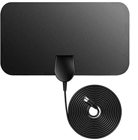 Firmrock TV Aerial Newest,Freeview Indoor TV Aerial,50 Miles Digital TV Aerial 0.5mm Ultra Thin HDTV DVB-T2 Aerial with 12 FT Long Cable