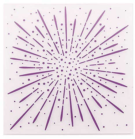 arriettycraft Feuerwerk-Hintergrund, Kunststoff-Prägeschablonen für Bastelarbeiten, Kartenherstellung, Dekoration, Schablone, Scrapbooking-Werkzeuge