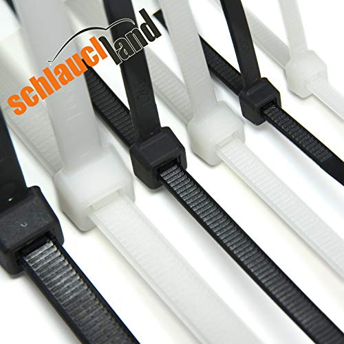 100x Kabelbinder Nylon 4,8 x 400 mm schwarz PROTECTOX ** 100 Stück Schlauchbinder 40cm ** GROSSE AUSWAHL Breiten 2,5/3,6/4,8/7,6/8,8/12,4 mm & Länge 10-150 cm