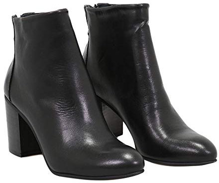 Felmini - Scarpe Donna - Innamorarsi Com Madeline C223 - Stivaletti Chiusura Lampo - in Pelle Genuina - Nero - 36 EU Size