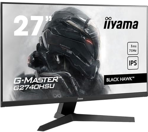 iiyama G-Master G2740HSU-B1 27 Inch IPS LCD,75Hz, 1ms, FreeSync , Full HD 1920x1080, 250 cd/m² Brightness , 2 x HDMI, 1 x DisplayPort, 2 x USB, 2 x 2W Speakers