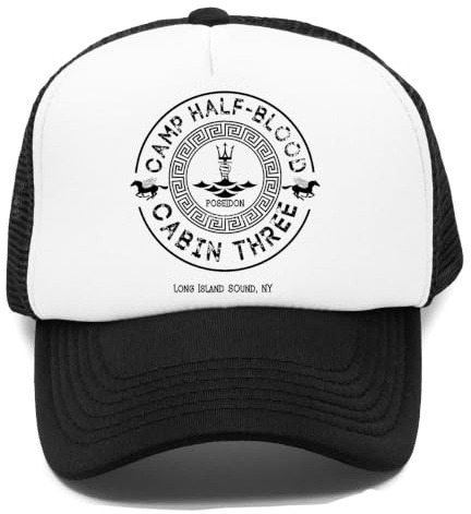 Vendax Percy Jackson - Camp Half-Blood - Kabine DREI - Poseidon Kinder Baseball Rapper Cap Kids Baseball Rapper Cap