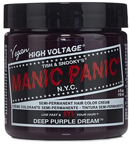 Manic Panic - Deep Purple Dream Classic Creme Vegan Cruelty Free Purple Semi Permanent Hair Dye - 2 x 118ml