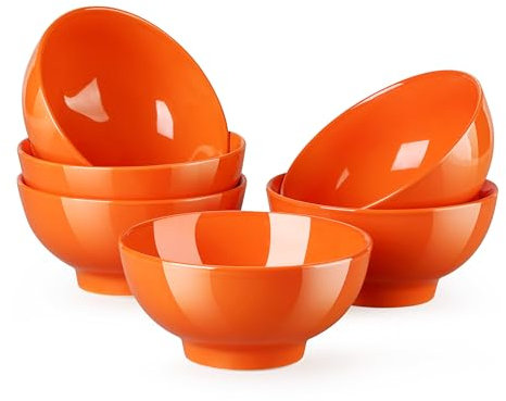 LOVECASA, SWEET Serie Ramen Frühstücksschalen aus Porzellan, 6-teilig, 550 ml, 15 cm, Teller Farbe Pure