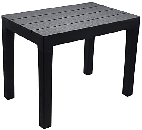 Möbelbörse Gartentisch Campingtisch Balkontisch Beistelltisch Gartenmöbel Terrasse Lounge Tisch - Wetterfest - Kunststoff - Anthrazit