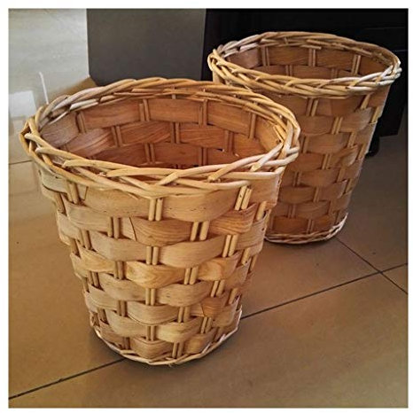 DIANDIAN Papelera Reciclaje Botes de Basura de ratán, 11,4 11ininch *, 2,6 Gallone, for la Basura de la Cocina de la casa Pueden Baño Pedal Salón Dormitorio Cubo de Basura Cubo de la Basura