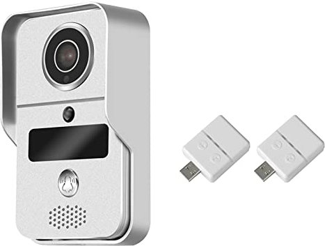Tuya Video Doorbell Works with Alexa, Wireless Street Door Bells Camera 1080P Smart Video Door Phone APP Talk Record Unlock,Doorbell+2Chimes