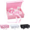 Scatola regalo, Scatola Regalo Riutilizzabile Magnetico, Scatole Regalo con Nastro, Scatola Regalo Riutilizzabile, Scatola Regalo Premium Gift Box con Nastro Scatole Regalo con Coperchi (Rosa)