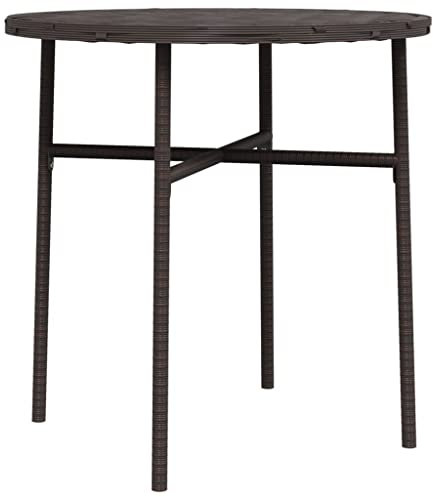 vidaXL Beistelltisch Gartentisch Balkontisch Gartenmöbel Tisch Terrassentisch Teetisch Kaffeetisch Sofatisch Braun 45cm Poly Rattan