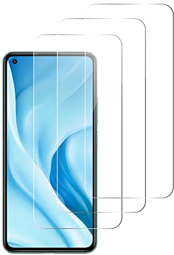 QUITECO Protector pantalla para Xiaomi 11 Lite 5G NE [3 Piezas] vidrio cristal templado