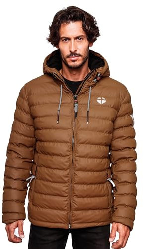 STONE HARBOUR Herren warme Winter Steppjacke Zaharoo Tobacco Gr. L