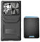 Encased Card Holder Case for Samsung Galaxy S23 Ultra with Wallet and Camera Cover Lens Protector (Black)