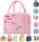 WUWYOUWL Bolsa de almuerzo, encantadora bolsa de almuerzo reutilizable con enfriador de cartón, bolsa de almuerzo plegable térmica e impermeable para mujeres y niños (Cerveza en polvo)