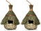 BYNYXI 2PCS Nid doiseau tissé en Paille Sac de Nidification Nid doiseau pour Cage nichoirs doiseaux à Suspendre Maisons doiseaux Herbe Nid doiseau pour Perruche mésange canari Merle Colibri