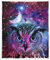 Violetpos Warm Sherpa Sofaüberwurf Decke 130x150 cm Dicke Kuscheldecken Sanft Flanell Weich Fleecedecke Bettüberwurf Galaxien Sterne Mond Eulen