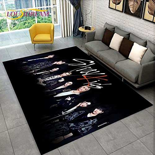 YZGAH Streunende Kinder Kpop Sänger Stern Bereich Teppich, Teppich Teppich Für Wohnzimmer Schlafzimmer Sofa Fußmatte Dekoration, Kinder Spielen rutschfeste Bodenmatte P4346 40X60Cm