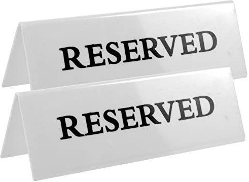 SOLUSTRE Hochzeitssitz Halter 2 Stück Buch Und Acrylplatte Tischkarte Reserviertes Schild Tisch Reservierter Tisch Zelt Acrylstuhl Hochzeitsschilder Hochzeitsstühle Reservierte Sitzplätze