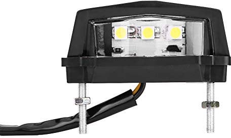 Akozon Motorcycle LED License Plate Light + Tail Lamp White - Universal 12V Motorcycle Motorbike Rear Tail Light