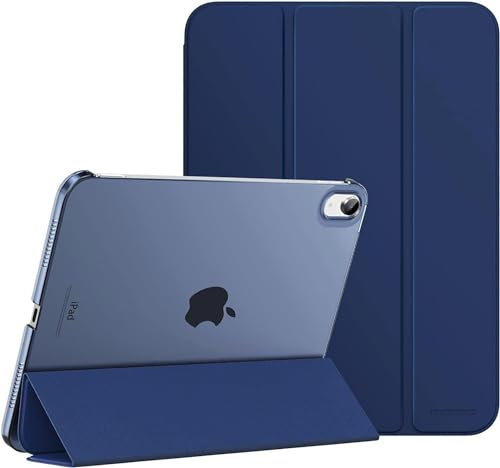 World biz Funda magnética inteligente para iPad Air de 11 pulgadas M2 2024 6ª generación / 10.9 Air 5 2022/ Air4 2020 - Funda trasera rígida translúcida con soporte delgado, triple pliegue, encendido