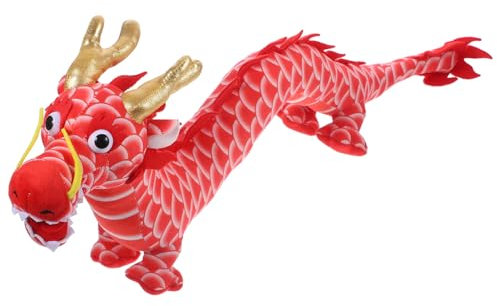 ABOOFAN Nouvel an Chinois 2024 Dragon en Peluche Dragon Poupées 60 Cm De Long Dragon Peluche Oreiller en Peluche Année du Dragon Décor du Festival du Printemps Chinois