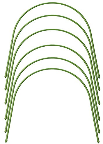 6Pcs DIY Garden Hoops Grow Tunnel Trellis Arch Greenhouse Hoops Garden Arch Kit Plastic Arch Bend Greenhouse Bracket for Raised Beds 120×48×48CM (#1)