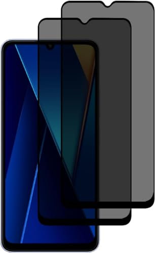 Sewutoyu [2 Piezas] Privacidad Protectores de pantalla Compatible con Realme C51, Anti-Espía Vidrio Templado Dureza 9H,Cobertura Completa Cristal Templado Privacidad,Privacy Vidrio Templado