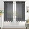 MRTREES Vorhang anthrazit, vorhänge kräuselband 160 cm hoch halbtransparent, gardinen Wohnzimmer modern 2er Set kurz 140 cm breit Schlafzimmer Elegant exquisit