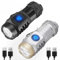 Zuimei 2Pcs LED Torch Rechargeable, Super Bright Adjustable Flashlight 5 Lighting Modes Long Battery Pocket Size Torch for Power Cuts, Emergency, Camping, Outdoor [Energy Class A+]