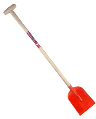 Synx Tools Holsteiner Schaufel mit stiel Rot, Schaufeln, Spaten, Schaufel, Holsteiner, Gartenschaufel,Holzstiel, Sandschaufel, Bauschaufel, Schaufel Garten