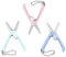 3 Stück Bastelschere, Tragbare Kleine Schere, Schere mit Stumpfer Spitze, Scharfe Papierschere, Handwerk Schere, mit Komfortable Griffe, für DIY Scrapbooking, Papierschnitt, Nähen