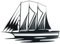 keluly Wandskulptur, Metallskulptur, Schiff, Wanddekoration, Schild, Souvenir, Poster, Dekoration, Geschenk des Meeres, Segeln, 43 x 31 cm