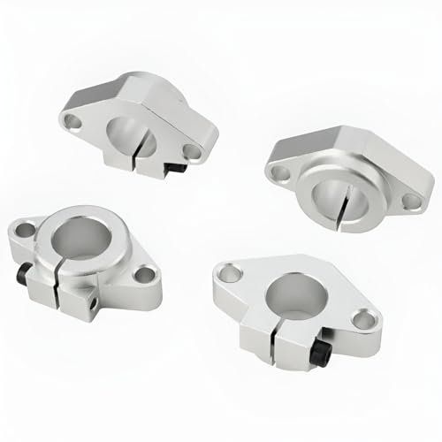KGTCN 12mm Flanschhalterung Linearführung Wellenhalter,4 Stück SHF12 Lineare Schienenwellenunterstützung Linear-Schienenstütze,für 12 mm Durchmesser Schaft,Graviermaschinen und 3D Drucker CNC