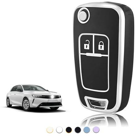 TOOMUME Coque Clé TPU, Etui Clé Étui Clé Adapté pour Chevrolet Trax Opel Vauxhall Adam Astra Corsa Meriva Mokka Movano Zafira Buick, Couvre Clef Cache Cle Voiture Telécommande - 2 Boutons S