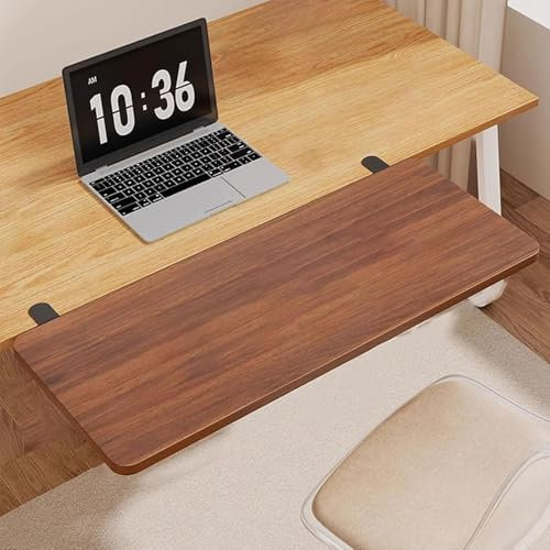 Generisch Tastaturablage Aus Holz Ergonomische Schreibtisch Erweiterung Kein Bohren Schreibtisch VerläNgerung TischverläNgerung Tastaturauszug Tastaturablage Desk Extender,01,70 * 20cm