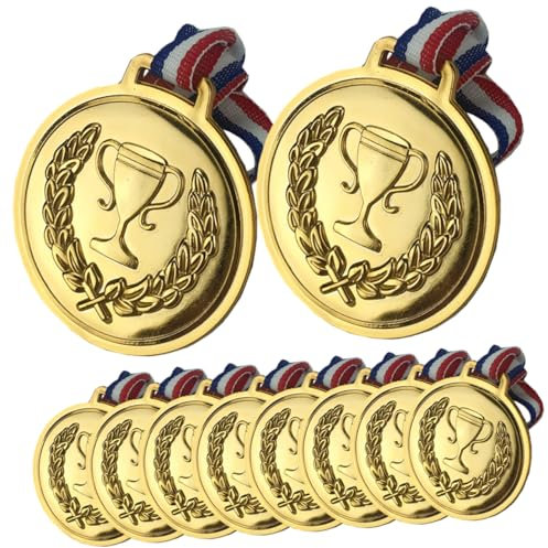 Gogogmee 10stücke Teiliges Goldmedaillen Für Junge Mädchen Preisverleihung Partyspiel Preise Pinnwanddekoration Kindergeburtstag Weihnachtsfeier Geschenkideen