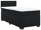 vidaXL Boxspringbett, Polsterbett Bett mit Matratze, Bettgestell mit Kopfteil Lattenrost, Einzelbett für Schlafzimmer, Schwarz 90x200cm Samt