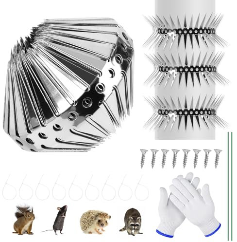 Ahuyentador de martas de 300 cm,Defensa de mapaches, Alambre de púas, protección contra Ratas, Accesorios de tubería de Agua subterránea contra visones