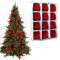 Samt Weihnachtsbällchen 12pcs Textured 2,36in gefährdet Weihnachtsball -Ornamente Orange Velvet Weihnachtsschmuck für Weihnachtsbaum (Rot)