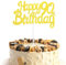 AIVEKE Happy 90th Birthday Cake Toppers Gold - 90th Birthday Cake Decorations Happy Birthday Cake Cupcake Topper for Men Women 90th Birthday Cake Party Decorations