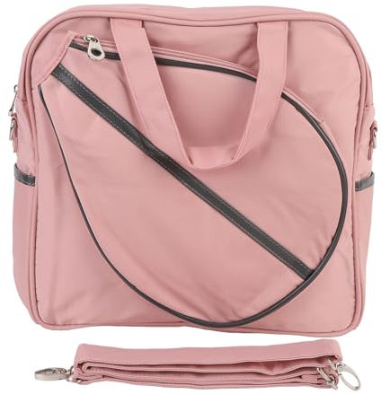 Keenso Badminton-Umhängetasche, Großes Fassungsvermögen, Badminton-Aufbewahrungstasche, Verstellbare Träger, Oxford-Stoff, Sporthandtasche, Stilvoll und Funktional (PINK