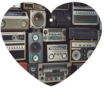 6 Pcs Car Air Fresheners Hanging Fragrance Scented Cards Car Aromatherapy Tablets Vintage Wall of Radio Boombox Car Interior Mirror Pendant Gifts for Women Men