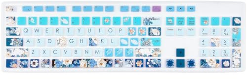 Tastaturabdeckung für Dell KM636 KB216 KB216t/d/p Tastatur, Dell Optiplex 3050 3240 5250 5460 7450 7050, Inspiron Desktop 3475 3477 3670 5400 5490 7700 7790, Pfingstrose