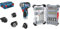 Bosch Professional 12V System Akku Bohrschrauber GSR 12V-35 FC (inkl. Bohrfutteraufsatz GFA 12-B, 2x FlexiClick Aufsätze) + 35x Extra Hard Schrauberbit‑ und CYL-3 Bohrer-Set, 35‑tlg. (197 x 110,5 mm)