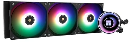 TR-Thermalright Frozen Notte 360 Black ARGB V2 Dissipatore a Liquido per CPU con Effetto Luce Specchio Infinito, Raffreddamento Aio da 360mm, 3 Ventole PWM da 2000RPM, per AM4/AM5, Intel LGA1851/1700