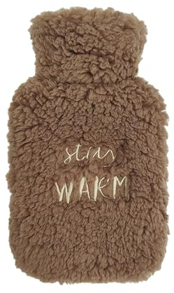 iN Mini Hot Water Bottle with Cover – Portable & Compact Heat Therapy for Hands, Neck & Cramps – Ideal for Travel, Period Pain Relief & Winter Comfort - Gifts for Women, Men(Brown)
